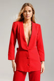 Lysandra Long Sleeve Backless Blazer Dress