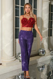 Nerys Sequin Top and Pants Two Piece Set