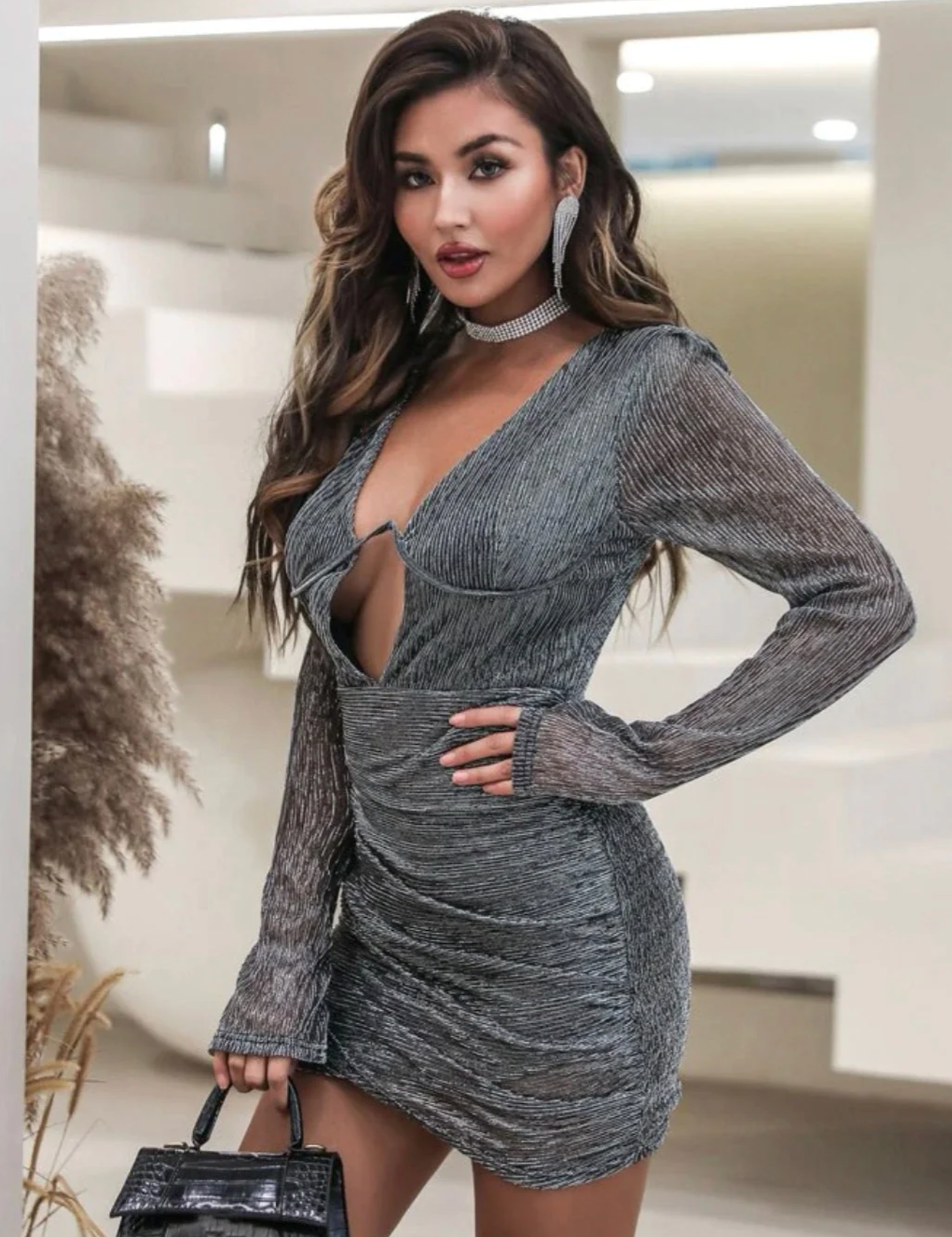 Phlia Sequin Pleated Dress - SunsetFashionLA