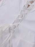 Paisley Corset Mini White Dress