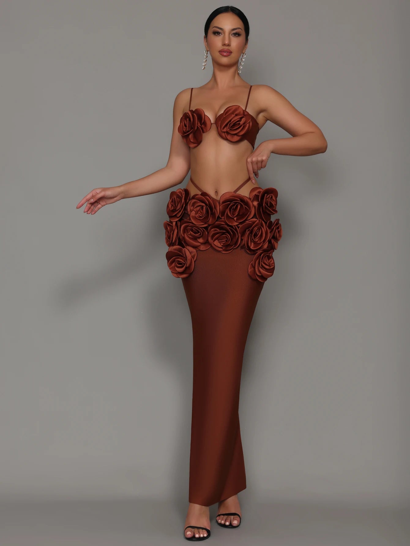 Reyna 3D Flower Two Piece Bandage Set