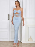 Martha Cut Out Strapless Sequin Dress