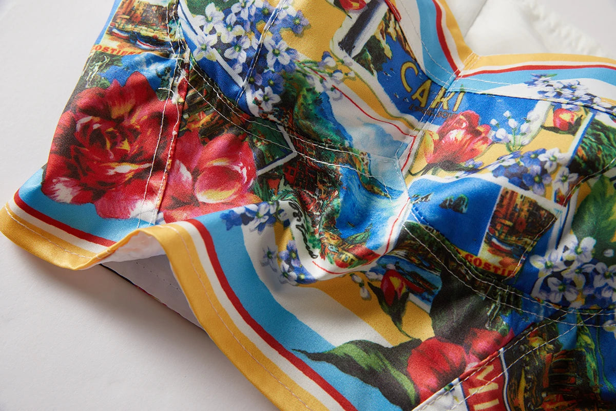 Edmee Flower Summer Two Piece Set Dress