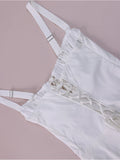 Paisley Corset Mini White Dress