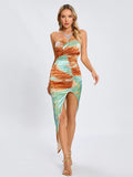 Ayleen Strapless Tie Dye Dress