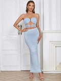 Martha Cut Out Strapless Sequin Dress