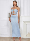 Martha Cut Out Strapless Sequin Dress