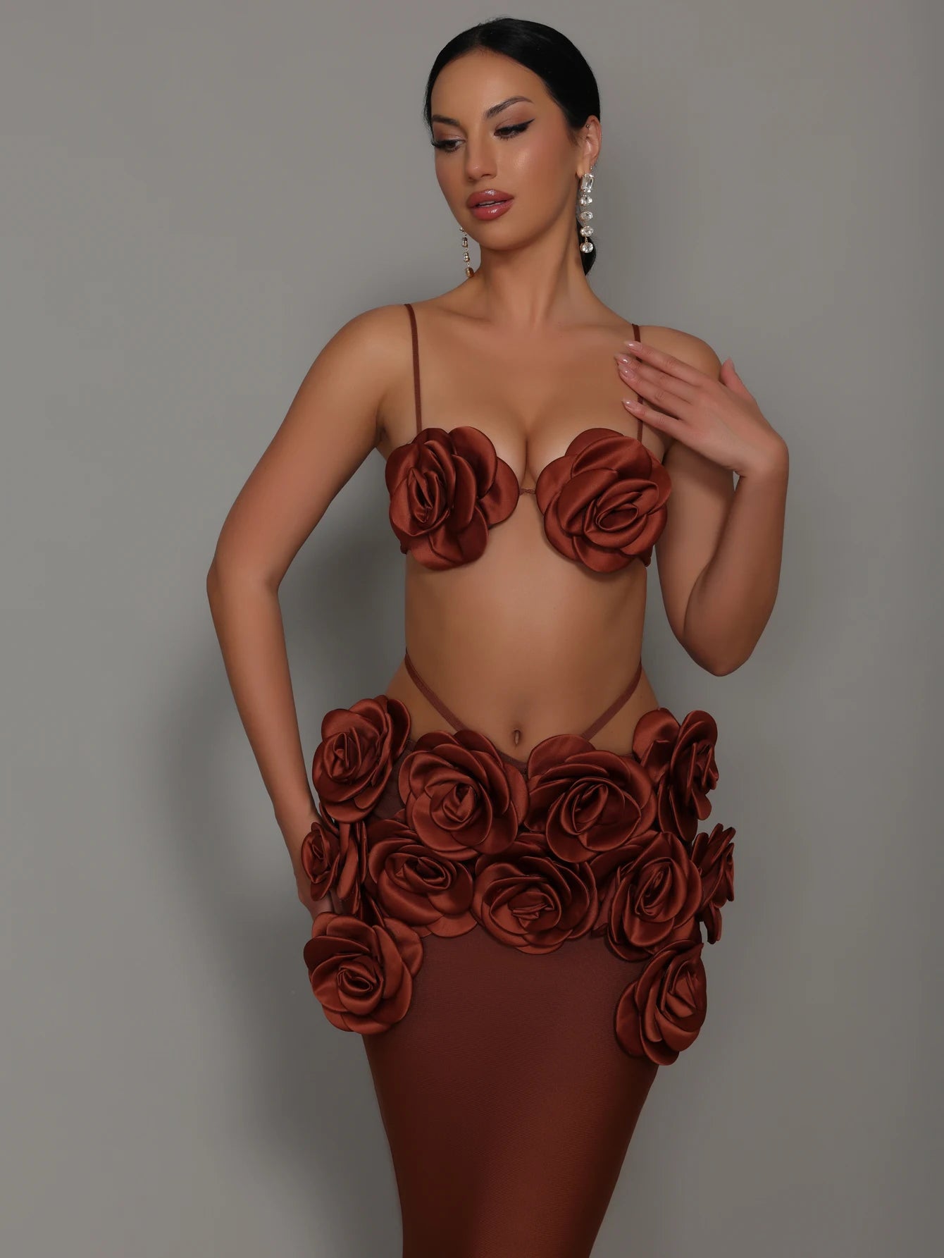 Reyna 3D Flower Two Piece Bandage Set