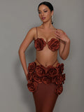 Reyna 3D Flower Two Piece Bandage Set