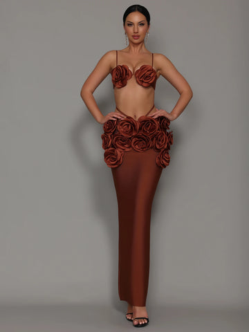 Reyna 3D Flower Two Piece Bandage Set