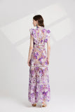 Elaina Summer Flower Embroidery Maxi Dress