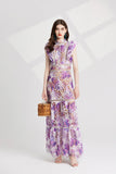 Elaina Summer Flower Embroidery Maxi Dress