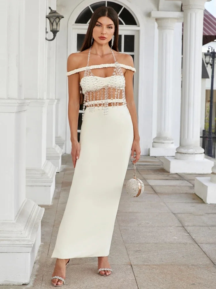 Amaris Off Shoulder Three Piece Set Dress