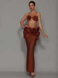 Reyna 3D Flower Two Piece Bandage Set