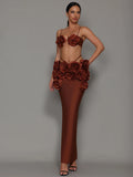 Reyna 3D Flower Two Piece Bandage Set