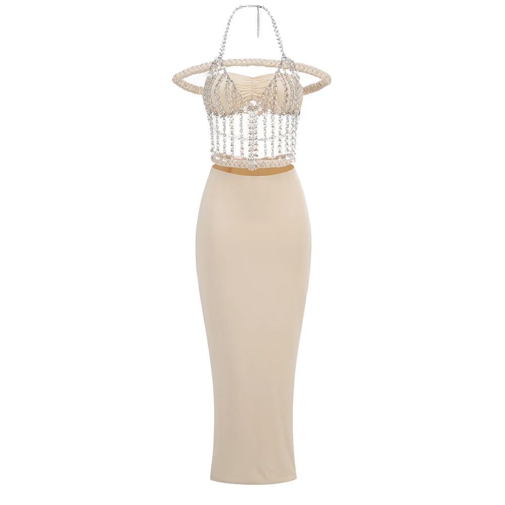 Amaris Off Shoulder Three Piece Set Dress