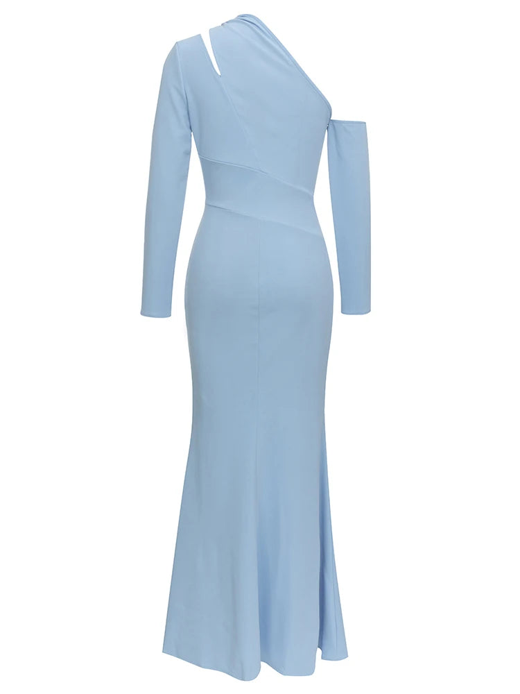 Milia One Shoulder Cut Out Gown Dress