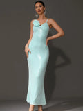 Zoey Flower Sequin Gown Dress