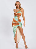 Ayleen Strapless Tie Dye Dress