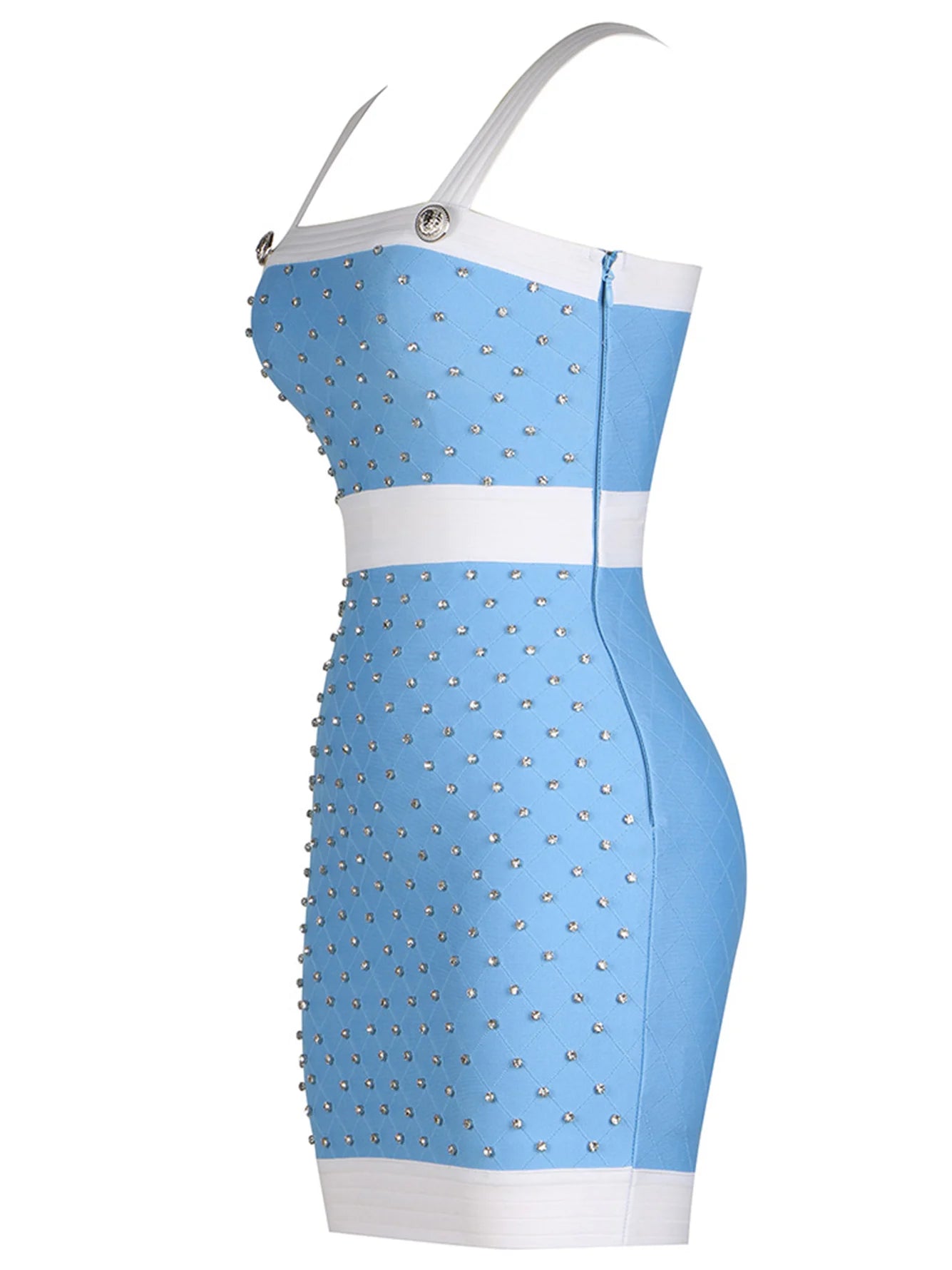 Solagne Bandage Rhinestone Dress