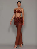 Reyna 3D Flower Two Piece Bandage Set
