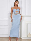 Martha Cut Out Strapless Sequin Dress