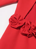Lysandra Long Sleeve Backless Blazer Dress