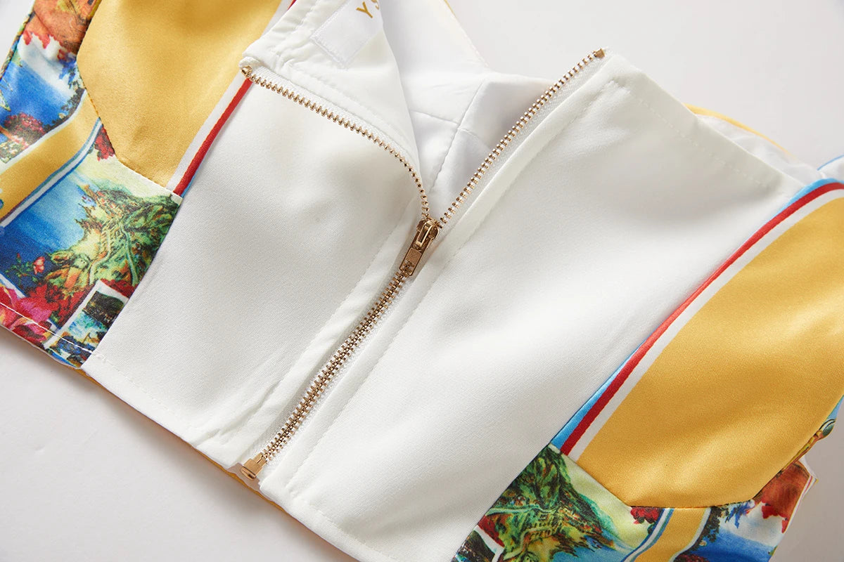 Edmee Flower Summer Two Piece Set Dress