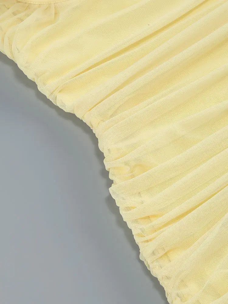 Tatti Mesh Halter Gown Dress