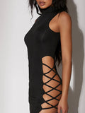 Addicted to You Lace Up Cut Out Baddie Dress - SunsetFashionLA