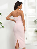 Adriana Bandage Strapless Bow Dress - SunsetFashionLA
