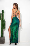 Allira Halter Sequin Gown Dress - SunsetFashionLA