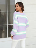 Amalthea Loose Striped Knit Cardigan - SunsetFashionLA
