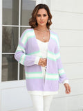 Amalthea Loose Striped Knit Cardigan - SunsetFashionLA