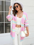 Amalthea Loose Striped Knit Cardigan - SunsetFashionLA
