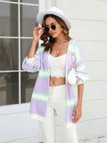 Amalthea Loose Striped Knit Cardigan - SunsetFashionLA
