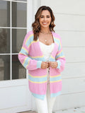 Amalthea Loose Striped Knit Cardigan - SunsetFashionLA