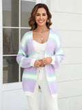 Amalthea Loose Striped Knit Cardigan - SunsetFashionLA