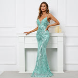 Arabella Sequin Mermaid Gown Dress - SunsetFashionLA