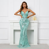Arabella Sequin Mermaid Gown Dress - SunsetFashionLA