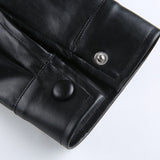 Ash Cropped Vegan Leather Jacket - SunsetFashionLA