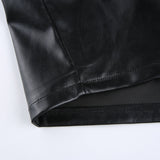 Ash Cropped Vegan Leather Jacket - SunsetFashionLA