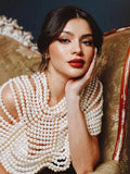 Aurora Pearl Shawl Top - SunsetFashionLA