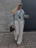 Biker Style Loose Sleeves Denim Jacket - SunsetFashionLA