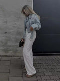 Biker Style Loose Sleeves Denim Jacket - SunsetFashionLA