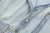 Biker Style Loose Sleeves Denim Jacket - SunsetFashionLA
