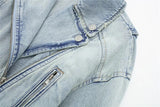 Biker Style Loose Sleeves Denim Jacket - SunsetFashionLA