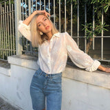 Boho Summer Turn-Down Collar Blouse - SunsetFashionLA