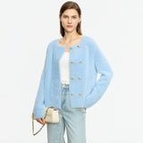 Brynne Double Breasted Fuzzy Cardigan - SunsetFashionLA