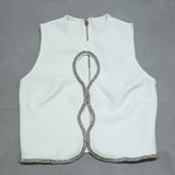 Cally Rhinestone Two Piece Bandage Set - SunsetFashionLA
